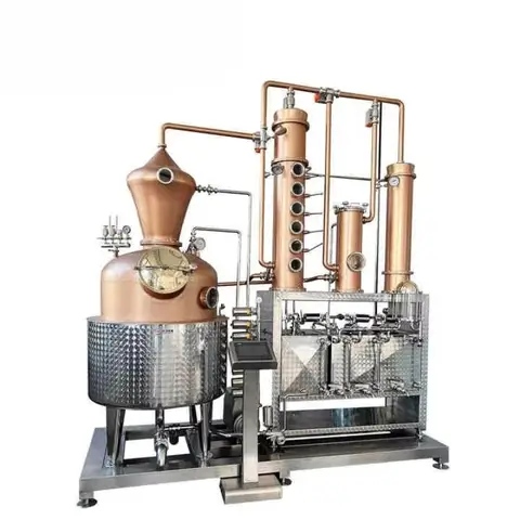 Whiskey Gin Brandy Distillation Machine Alcohol Distiller Distillery 500L Fully Automatic Copper Spirits Distilling Equipment