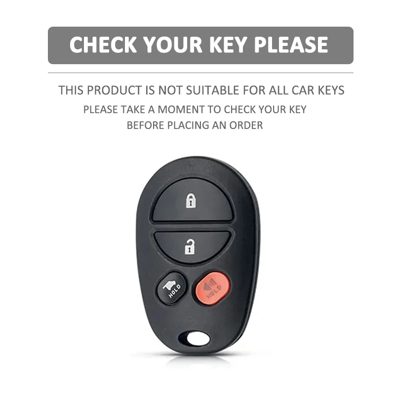 4 Buttons Silicone Car Key Cover Case Protect Rubber Skin Shell for Toyota Camry Sequoia Avalon Sienna Keychain Auto Accessories