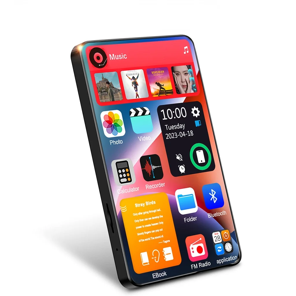 Yophoon 4 Inch X20-New UI MP4 Music Player Touch Screen 16GB BT 5.0 with Speaker 1080P Video Ebook FM MP3 Audio Player 16G-256G