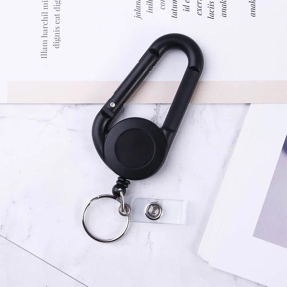 Retractable ID Lanyard Lanyard Clip Keychain Tool Pull Key Ring Clips Keychain Badge Holder Clip Badge Reel Clip