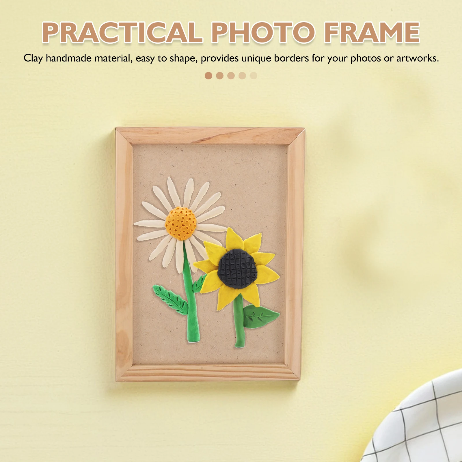 3 قطع من إطارات الصور المصنوعة من الخشب الصلب غير المكتملة، إطارات صور قابلة للطلاء، إطار خشبي لعرض ريفي طبيعي #4