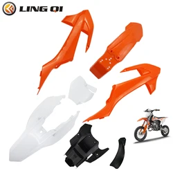 LING QI Motorcycle Plastic Cover Fairing Body Plastic Cover Kit Set Fender For China KT50 Mini Dirt Pit Bike SENIOR JUNIOR