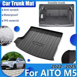 Car Accessories for AITO M5 2022 2023 2024 2025 Seres M5 Rear Trunk Floor Mat Clean Waterproof Anti-dirty Carpet TPE Storage Pad