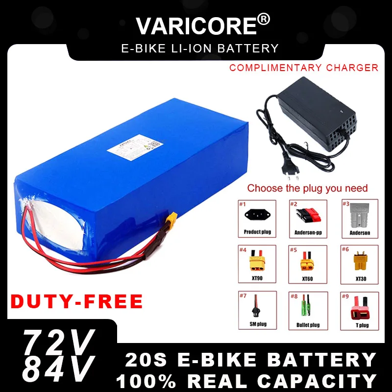 Genuine 74V/84 20S 30Ah 27Ah 24Ah 3500w 2800w 2000w e-bike 18650 battery electric scooter motorcycle lithium batteries with BMS