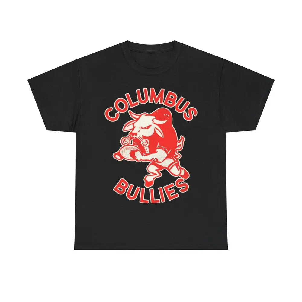 Columbus Bullies Retro Nostalgic Football T-shirt  Cotton Luxury brand vintage oversized