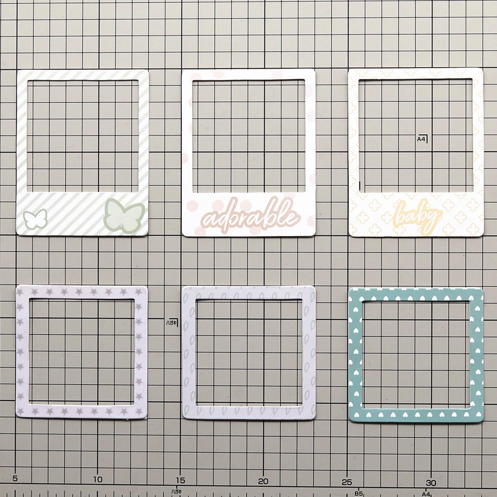 Creative Path Hollow Scrapbooking-Rahmenaufkleber, quadratisch, rund, Deko, dicker Kartonrahmenaufkleber für Bastelarbeiten, Planer, Journaling – Detail 8