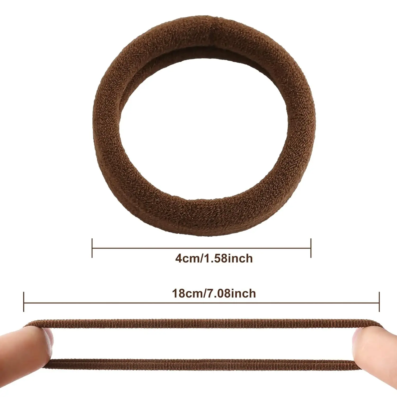 50/100pcs High Elastic 4cm Hair Bands for Women Girls Black Coffee Brown Seamless Hair Ring Rope Hair Scrunchies Accessories