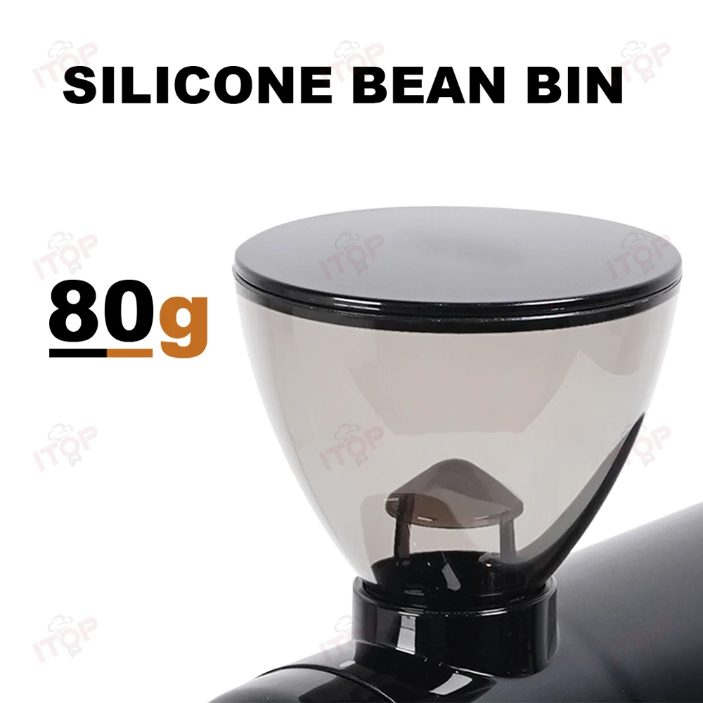 ITOP 48 мм кофемолка бытовая кофемолка из нержавеющей стали с плоскими жерновами 80 г бункер для зерен 150 Вт 220 В