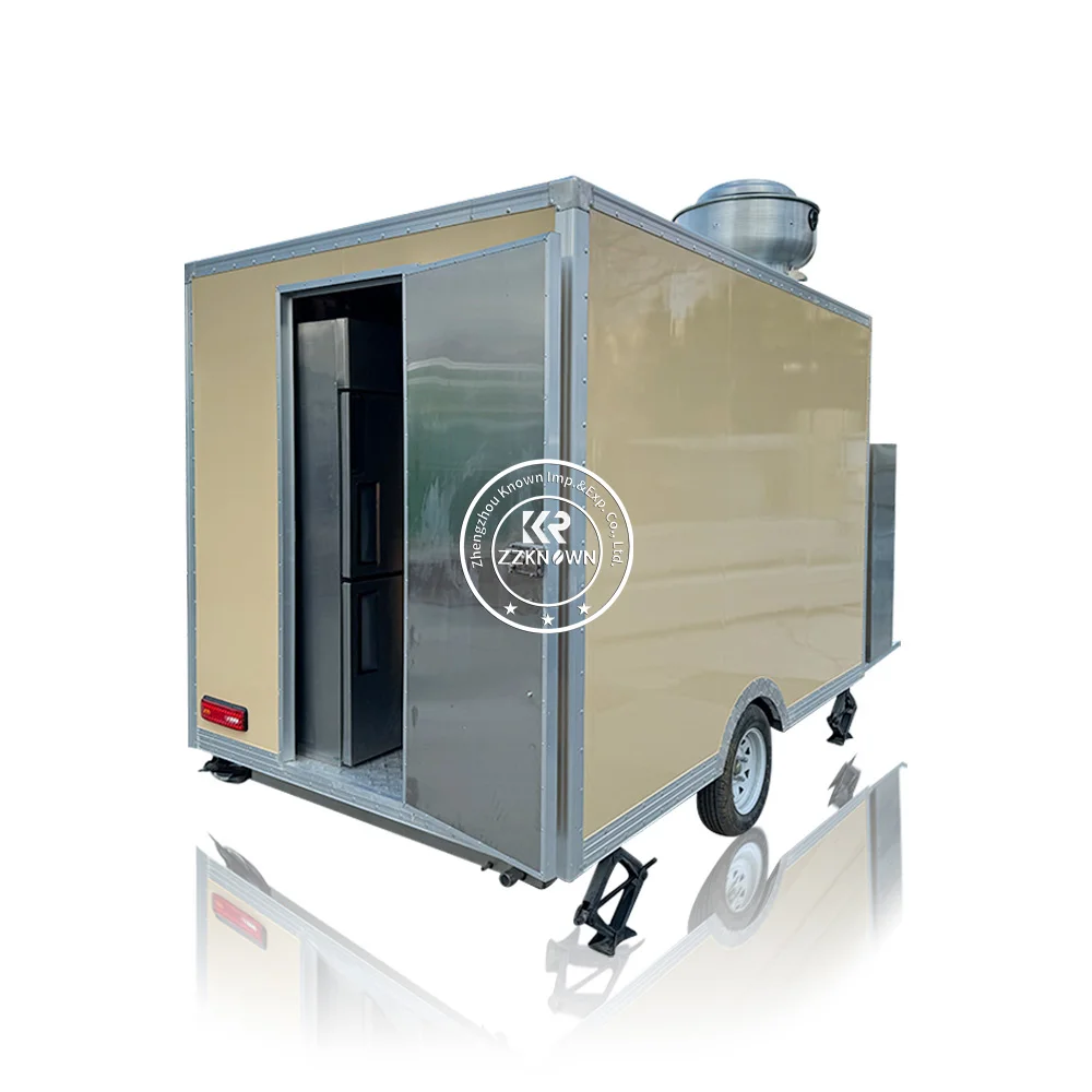 Australia Fast Food Trailer Mobile Ice Cream Cart Fully Equipped Food Truck Trailer Concession Mobile Kitchen Hot Dog Cart