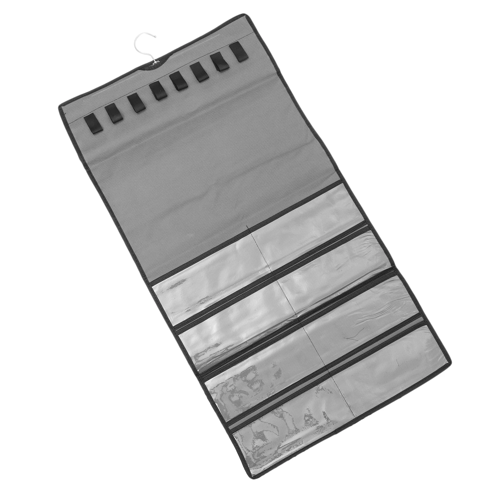 

Double-Sided Transparent Jewelry Organizer Bag For Earrings Necklaces With 48 Storage Compartments Hanging Jewelry Holder
