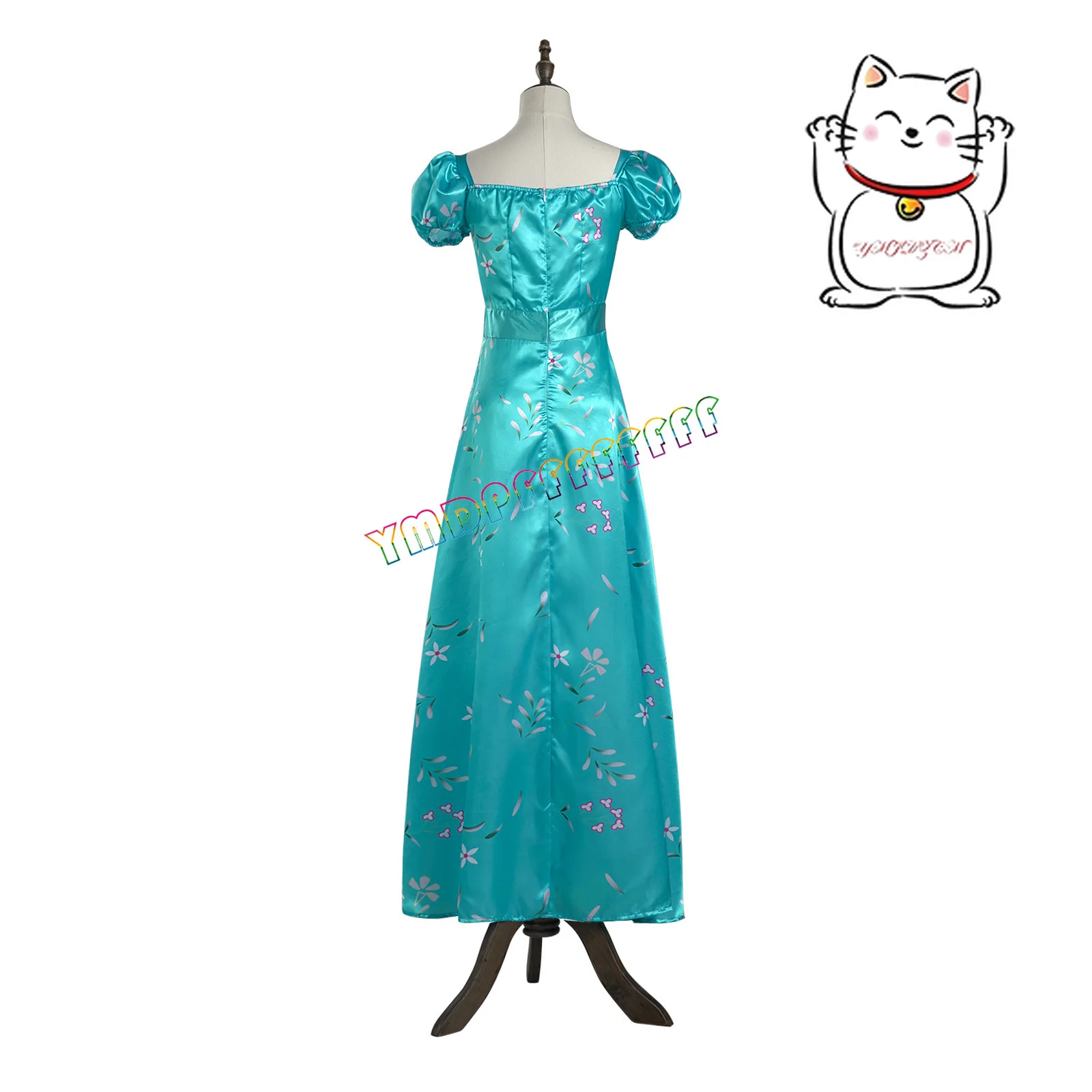 Anime Giselle cosplay vestido princesa noble verde elegante lazo floral nuevo estilo