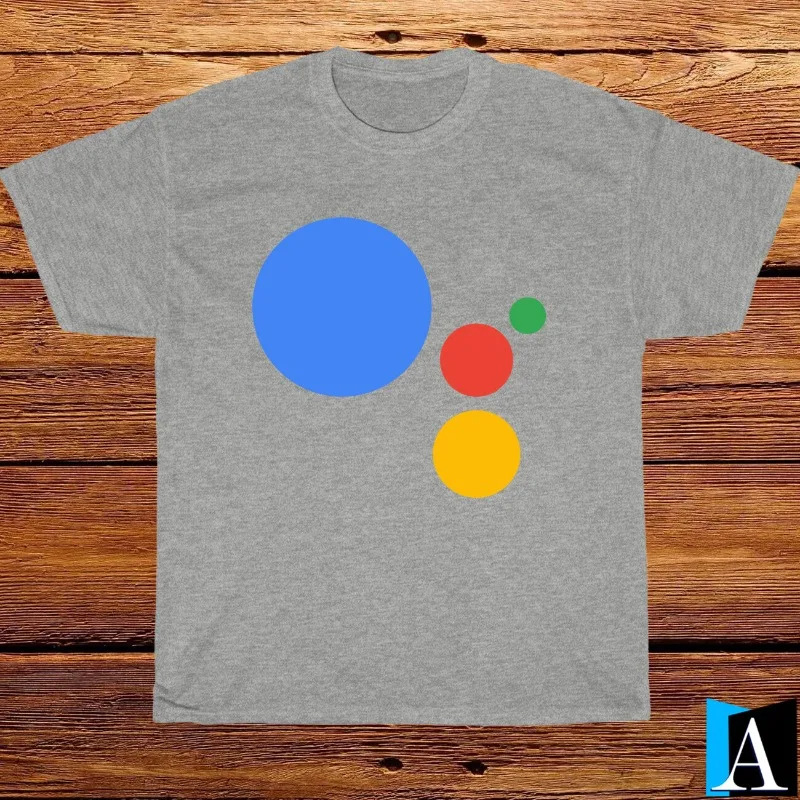 Google AI Assistant T-Shirt Mens Graphic Tshirts Funny Tshits Regular Short Sleeve Streetwear Cotton Tee Summer Short Sleeve