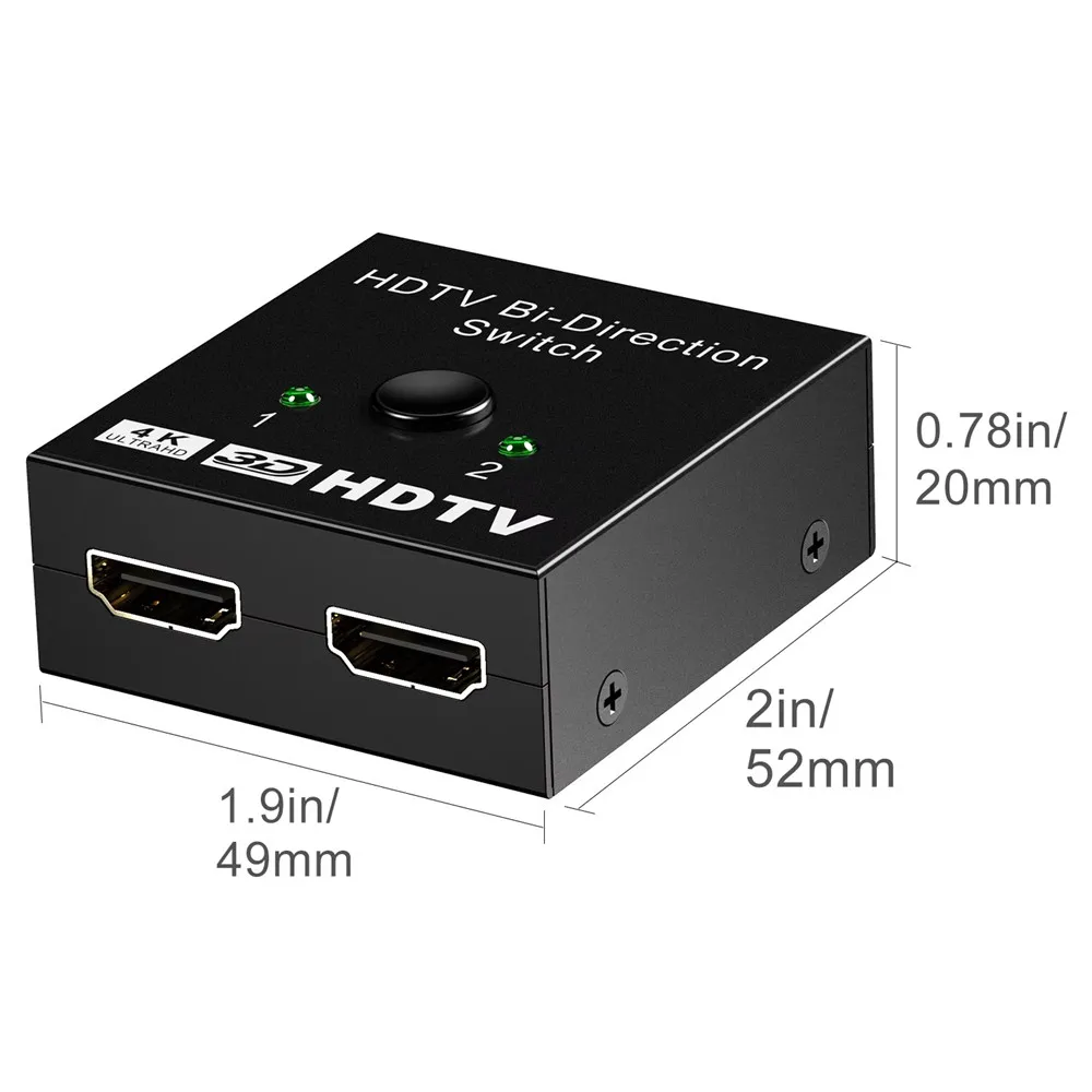 MZX Bi-Direction 1x2 2x1 HDTV Switch 4K HDMI-Compatible Switcher KVM Splitter Adapter Converter Monitor Laptop PC Accessories view 5