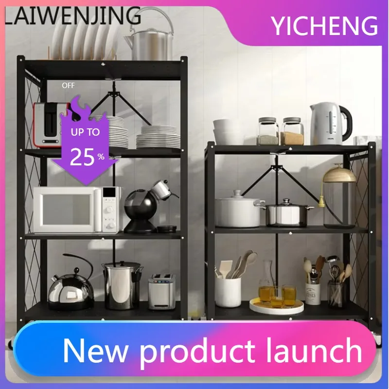 

LYY kitchen supplies free installation folding kitchen rack storage rack