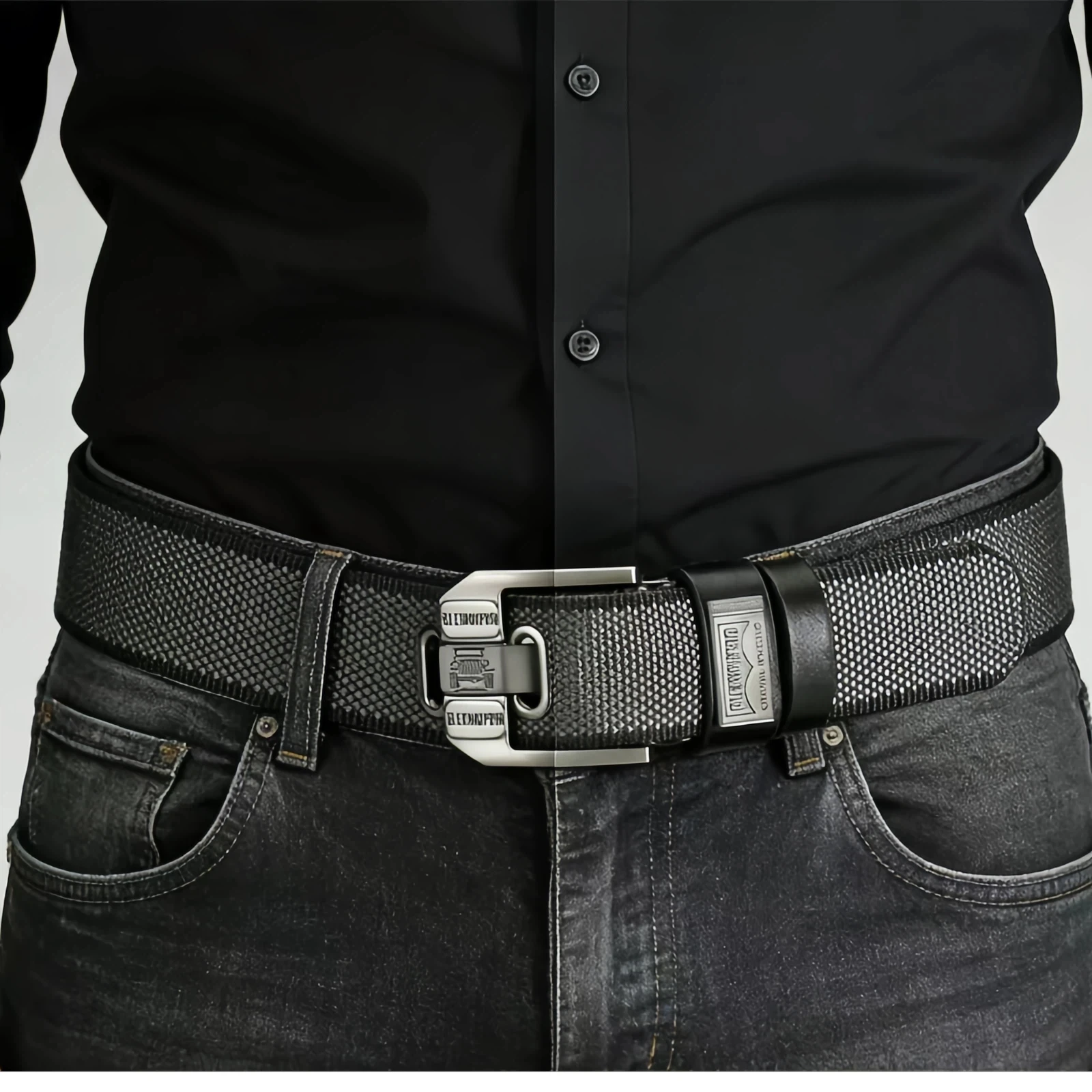 2026 Men's High Quality Waistband Pin Buckle Youth Overalls Belt Casual Retro Decorative Belt Fashion Waist Strap Belt for Jeans