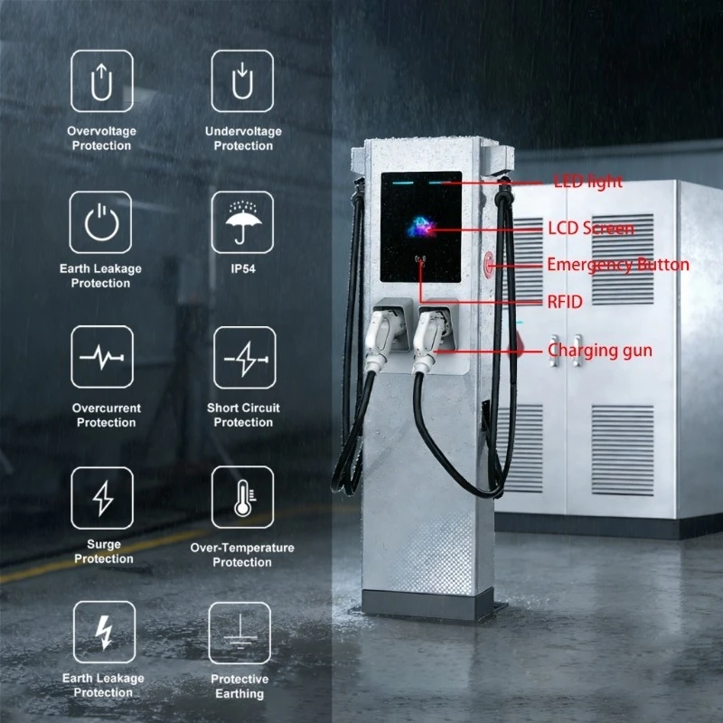 600kw 800kw Support 16 Air-Cooled Dispensers Split-Type Electric Vehicle DC EV Charging Station for Highway