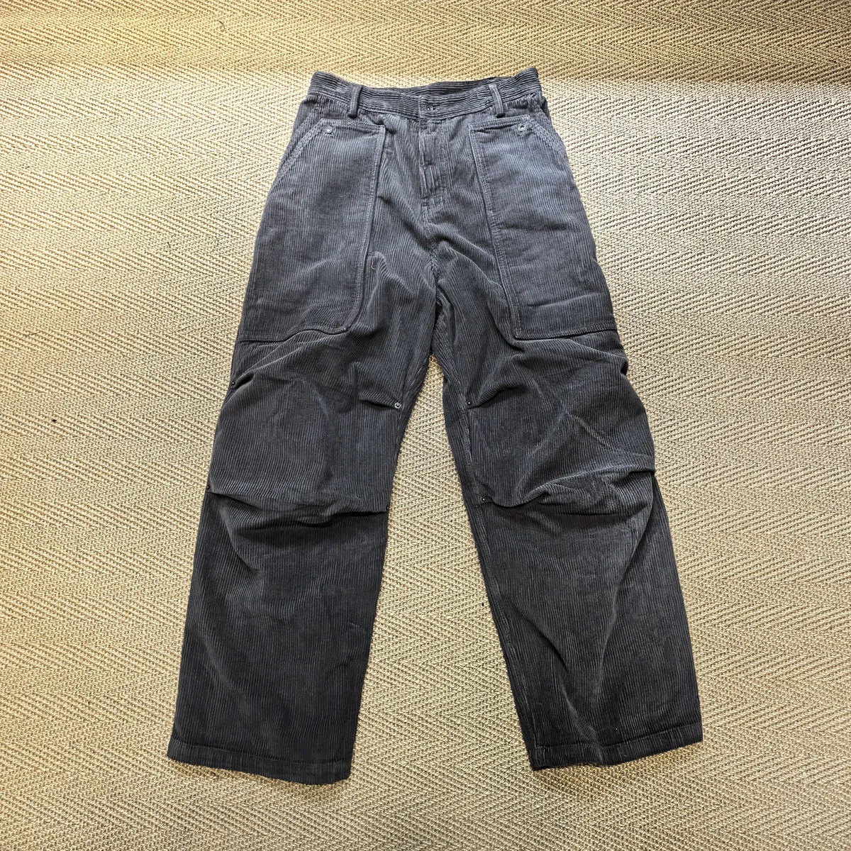 Amekaji Wear Autumn and Winter Thickening Wide-Leg Pants Loose Cargo Pants Corduroy Pants Minority All-Match Men's Fashion