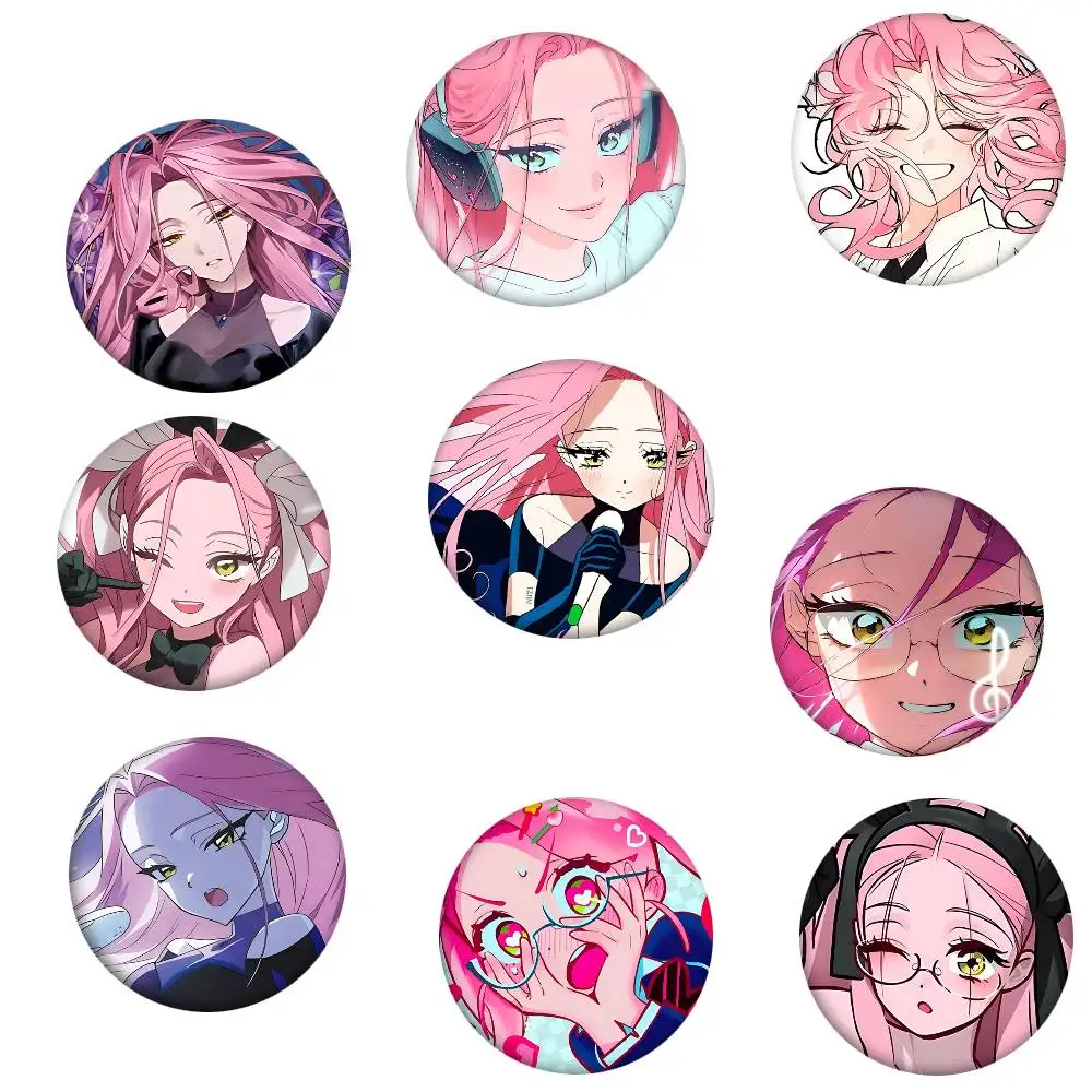 Anime ALIEN STAGE Mizi Round Badge Lapel Pin Backpack Clothing Jewelry Accessories Gift Brooch