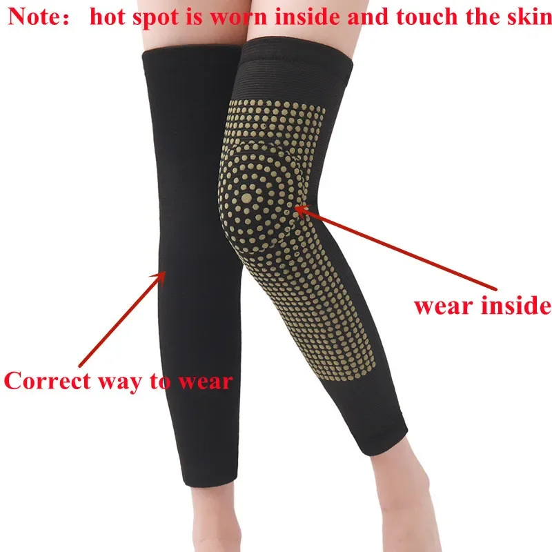 1Pair Wormwood Self Heating Knee Sleeve Warmer Knee Pad Women Men Older Arthritis Joint Pain Relief & Tendonitis Injury Recovery