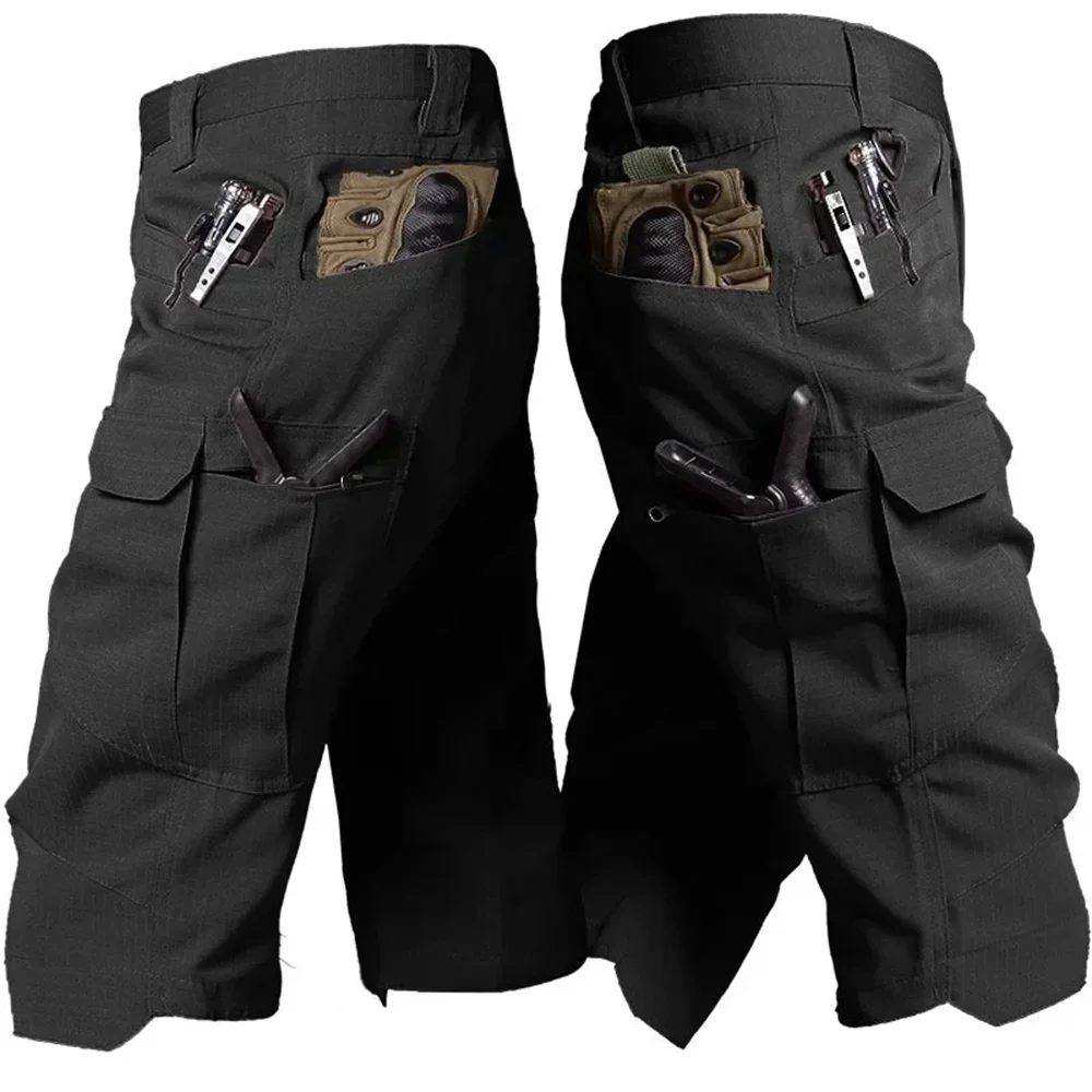 Tactical Summer Shorts Men Multi Pocket Outdoor Training Breathable Military Overall Wear-resistant Waterproof Ripstop Half Pant