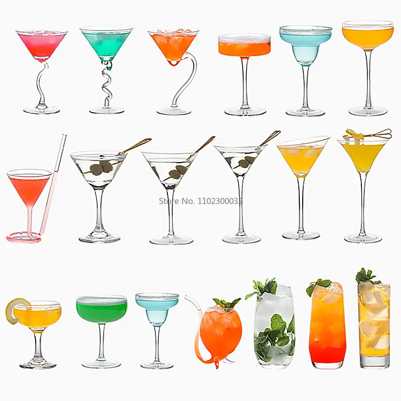 Creative Cocktail Glass Cup Beer Juice Whiskey Boron Martini Wine Cup With Drinking bar Night Club Halloween Party Wedding