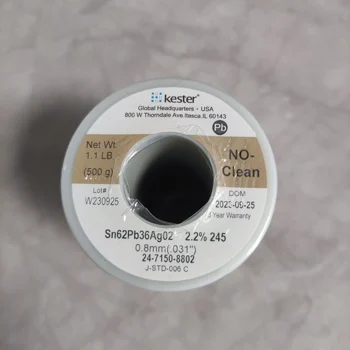 10 Meters Original imported Kester Sn62/PB36/AG2 0.8mm Low-Temperature Lead Containing Silver Solder Wire  Surpasses WBT