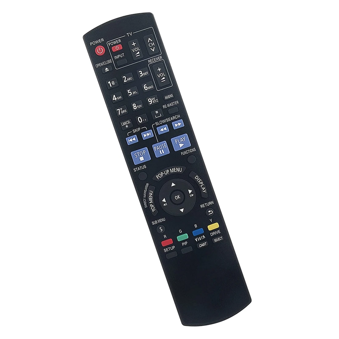 Remote Control N2QAYB000378 for Panasonic Blu-Ray Disc Player DMP-BD60 DMP-BD80 DMP-BD35 DMP-BD605 DMP-BD601 DMP-BD80K