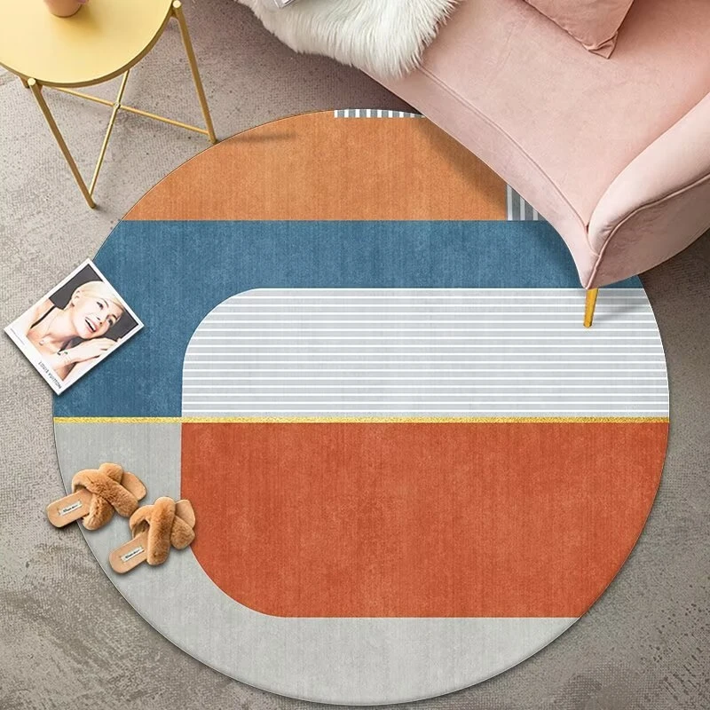 

Современный домашний геометрический кристалл, бархатный круглый ковер, светильник, роскошный офисный стол, стул, нескользящий коврик, стол, кабинет, ковер большой площади