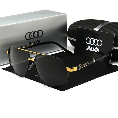 Imagen 2 del producto Audi Polarized UV400 Gafas de sol de conducción para hombres/mujeres Gafas con montura cuadrada Regalo al por mayor para entusiastas de automóviles
