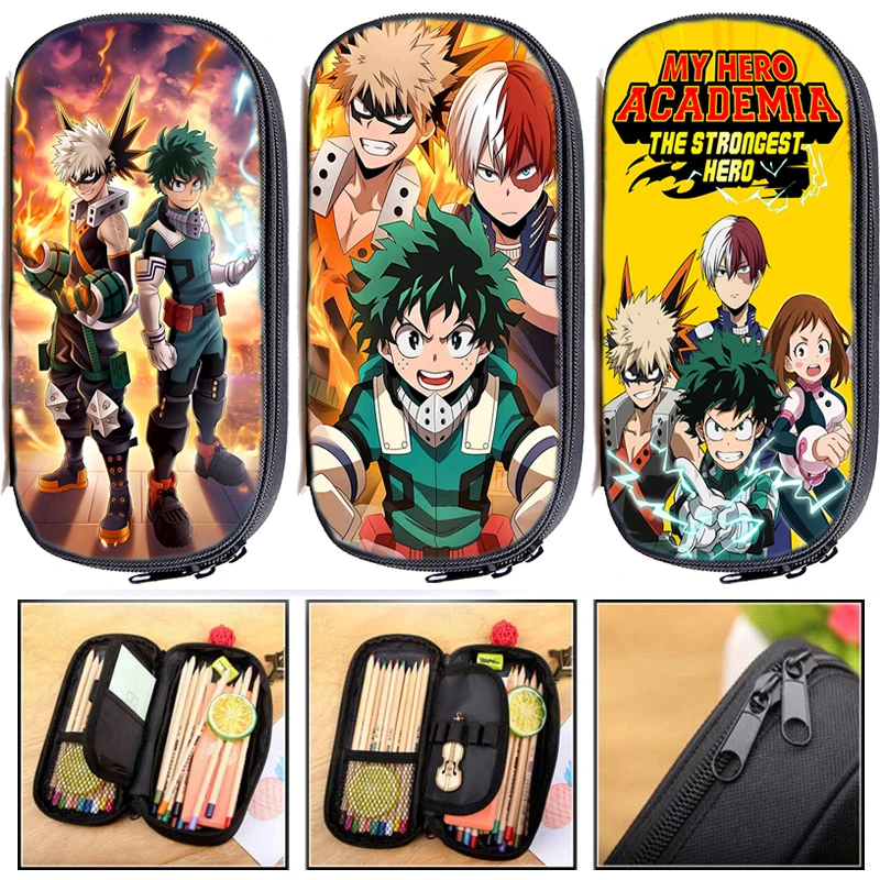 

Мой герой Академии пенал Izuku пеналы коробка для ручек для студентов японского аниме MHA большие пеналы школьные принадлежности канцелярские принадлежности