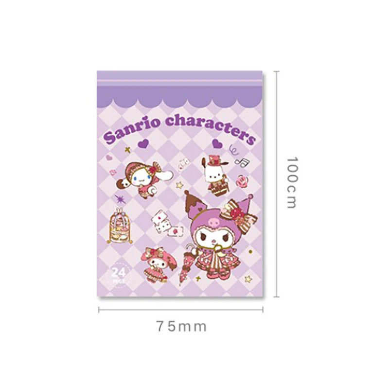 Sanrio Stickers Book Hello Kitty Cinnamoroll Kuromi Kids Mini Sticker Decorative Hand Account Laptop Stationery Decals