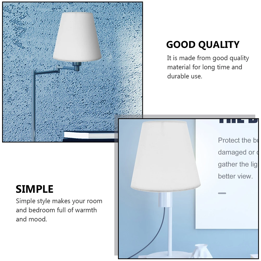 

2pcs Cloth Lampshade For Wall Ceiling Floor Lamp White Durable Light Cover Home Lampshade Decorative Lighting Atmosphere Lamp