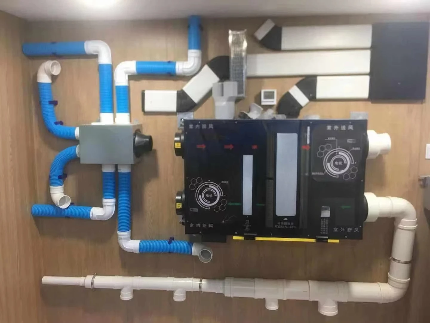 Radiador de aquecimento termostato exaustor sistema de ventilação de recuperação de calor trocador de calor hvac para banheiro hotel e cozinha