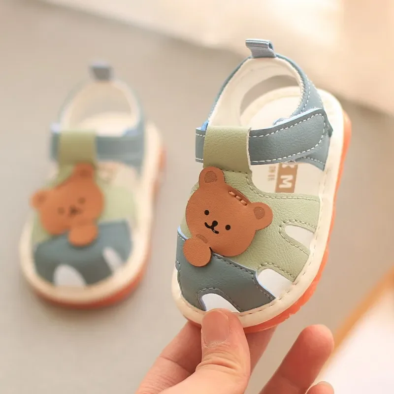 Summer Boy Girl Baby Sandals Kid Barking Shoes Children Sound Will Ring Soft Bottom Walking Shoes Kids Whistling Toddler Sandals