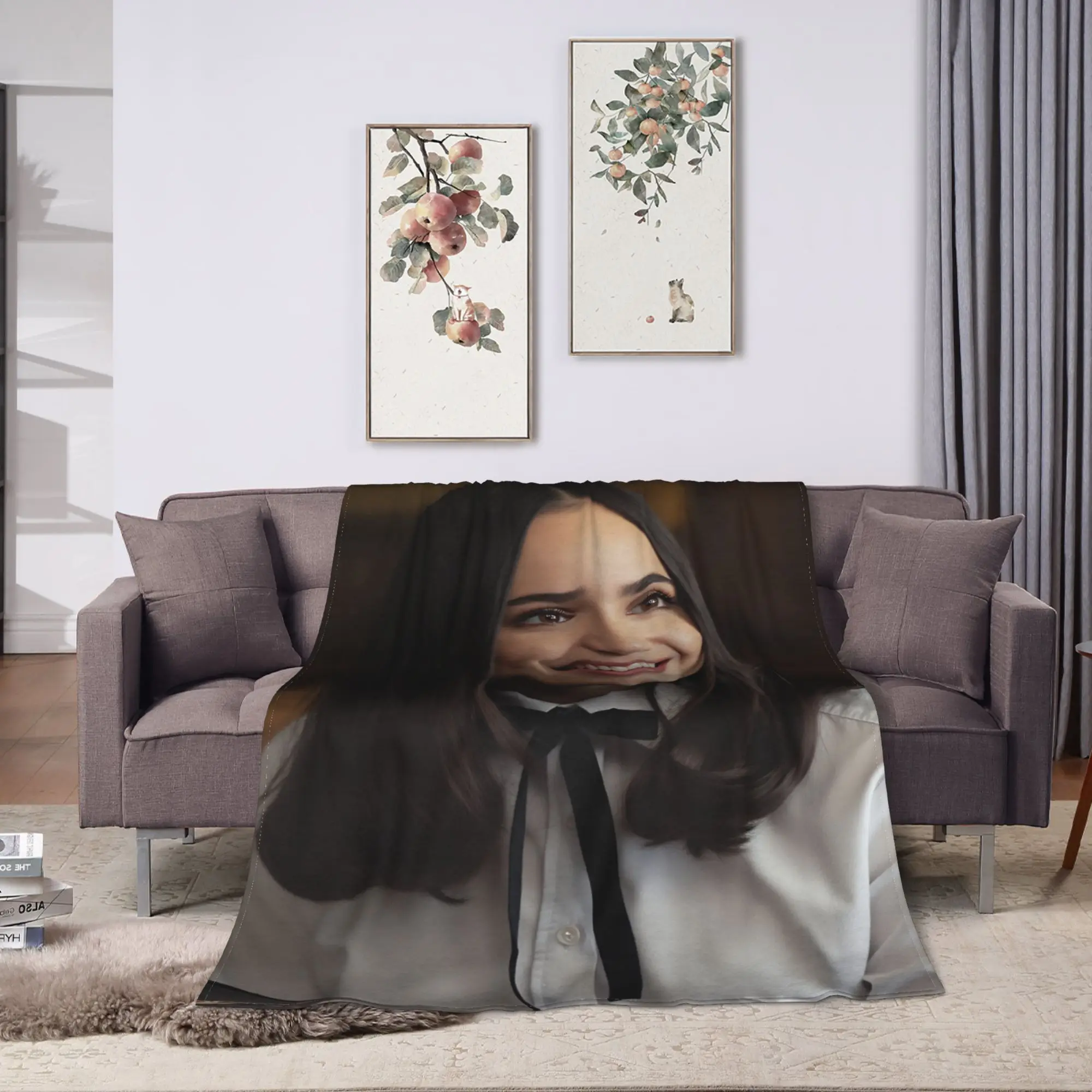 Actor Sofia Carson  Blanket Quality Soft Warm  Throw Blanket Winter Girls Boys Couch Bed Fluffy Bedspread
