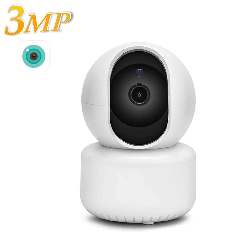 HAMROL 3MP Auto Tracking Wifi Camera AI Wireless Indoor IP Camera Baby Monitor Two Way Audio IR Night Vision ICSEE Cloud