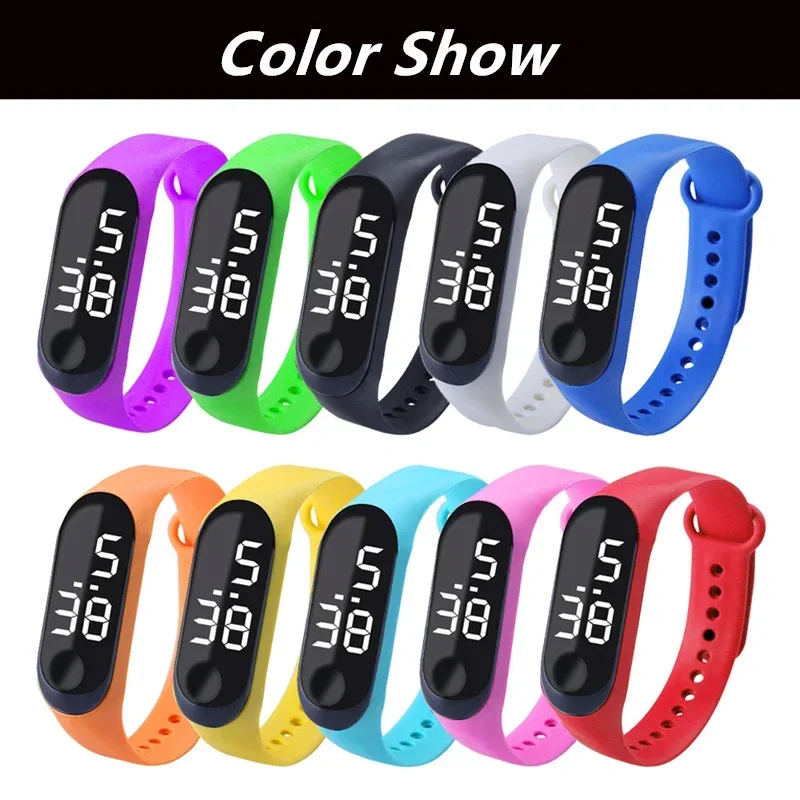 Reloj electrónico de moda para niños, reloj Digital Led resistente al agua, correa de silicona ultraligera, reloj Unisex para adolescentes y niñas