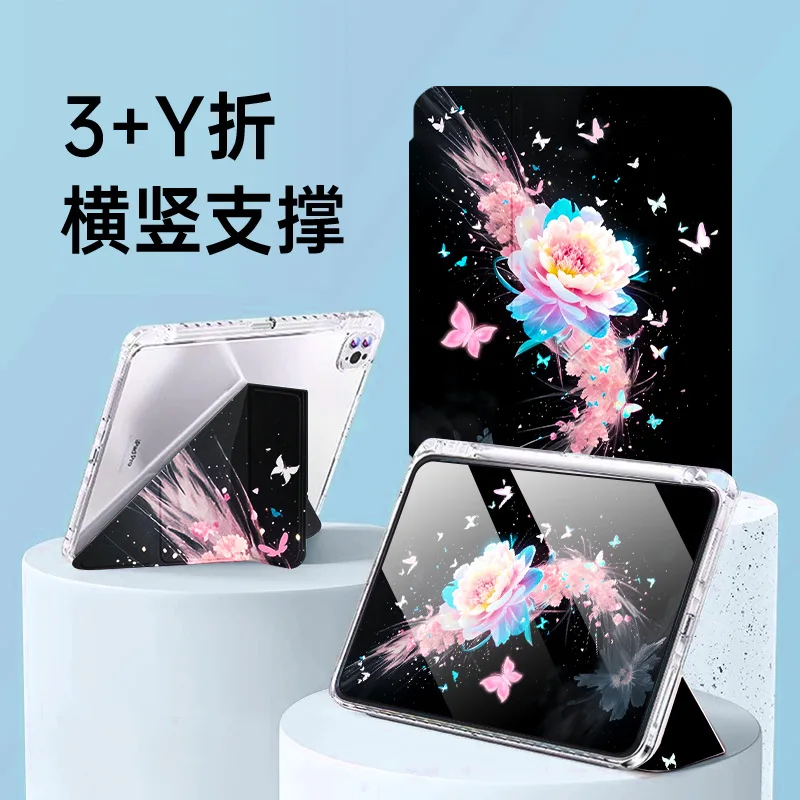 

Tablets Case For Redmi Pad SE 11inch For Xiaomi Pad 7 Pro 11.2inhc 3+Y Fold Stand With Pencil Holder For Xiaomi Pad 6/5 Pro Case