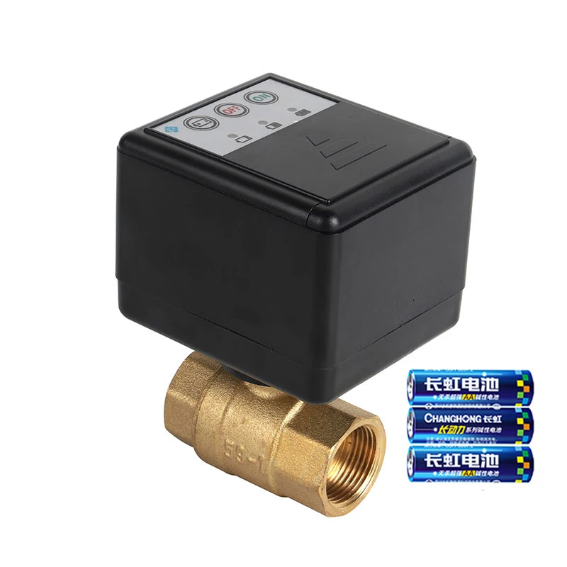 

Беспроводной моторизованный клапан 433 МГц на батарейках, латунный, DN15 (1/2 "), DN20 (3/4 "), DN25 (1 ") с автоматическим отключением при утечке воды