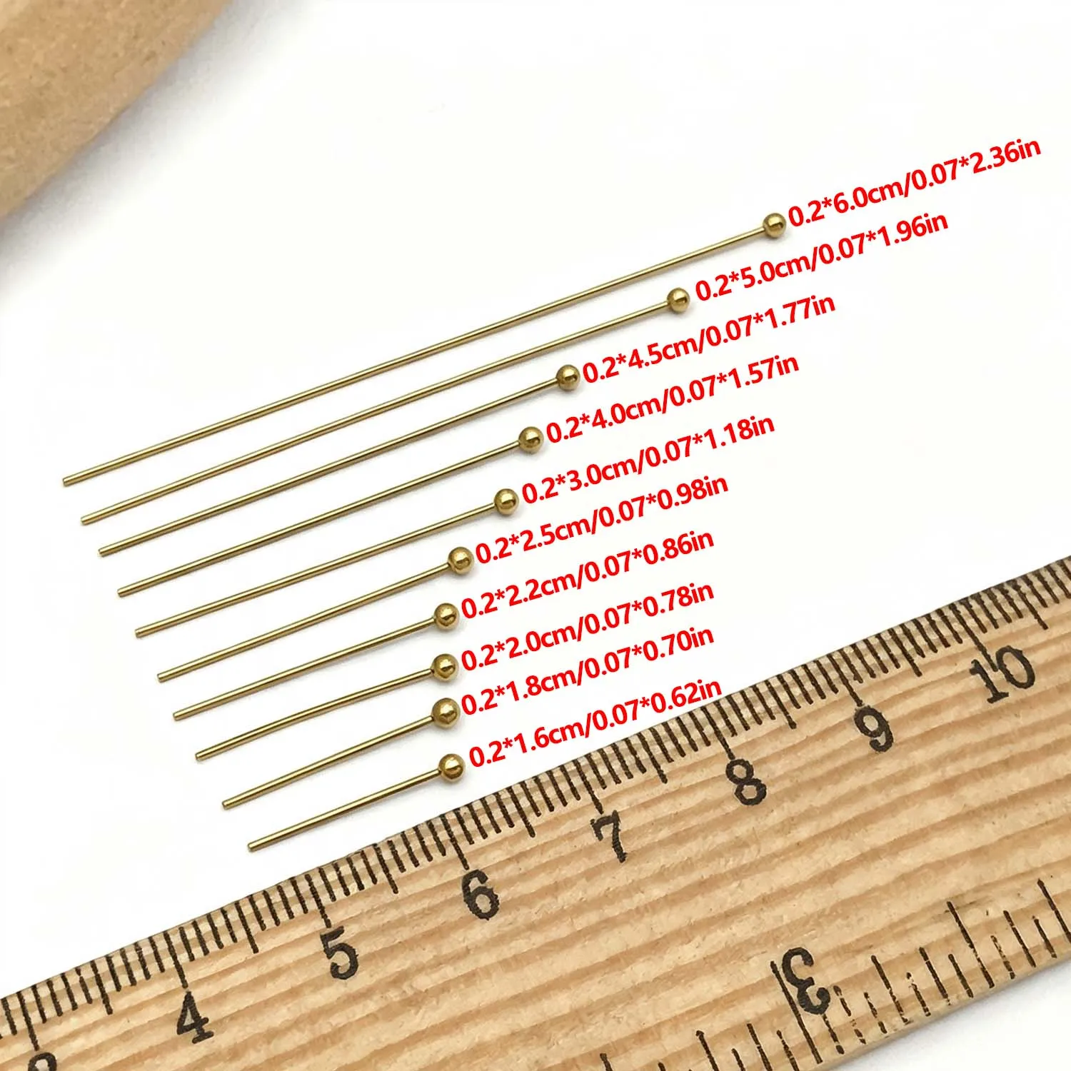10pcs Stainless Steel Ball Head Pins For DIY Bracelet Necklace Earrings Jewelry Making Accessories