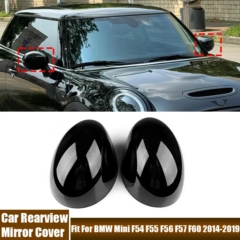 For BMW Mini F54 F55 F56 F57 F60 Car Rear Mirror Cover Housing Left Right Side Mirror Cover Applicable Left-hand Drive 2014-2019