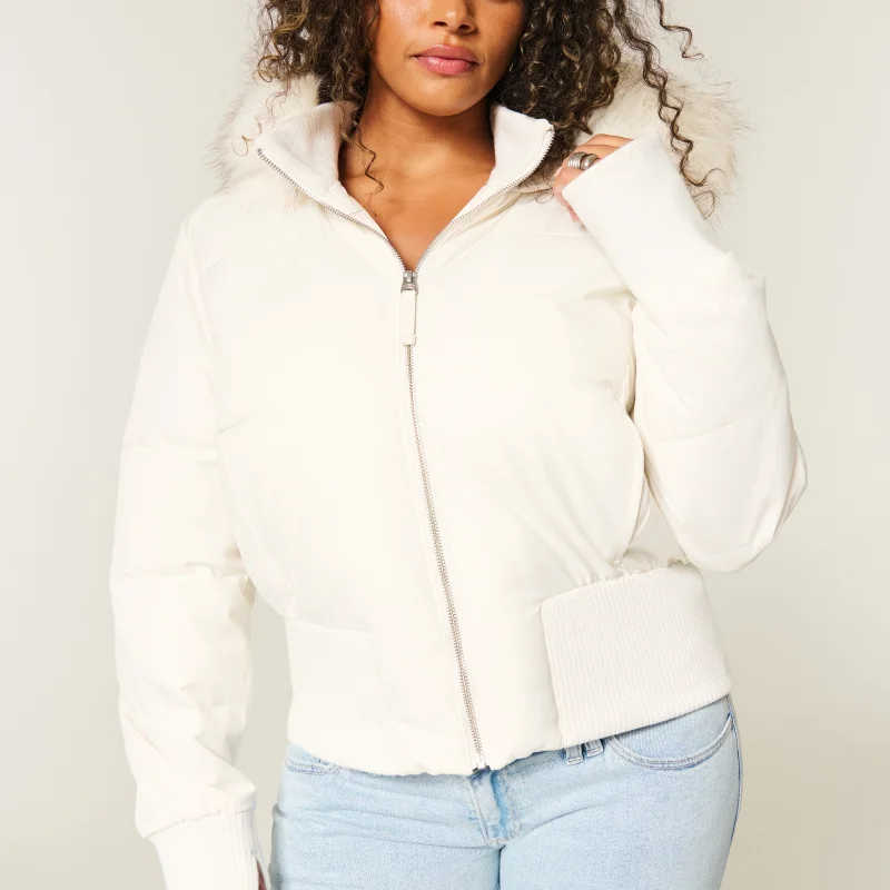 Frauen Einfarbig Pelz Kragen Mit Kapuze Baumwolle gefütterte Jacke Mit Zipper Slim Fit Warme Dicken Mantel 2025, Winter Neue weibliche Oberbekleidung – Detail 8