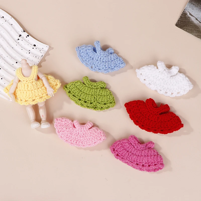 Doll Mini Knitting Dress Doll Clothes Decoration For Dolls DIY Dress Up Accessories Kid Pretend Play Toys