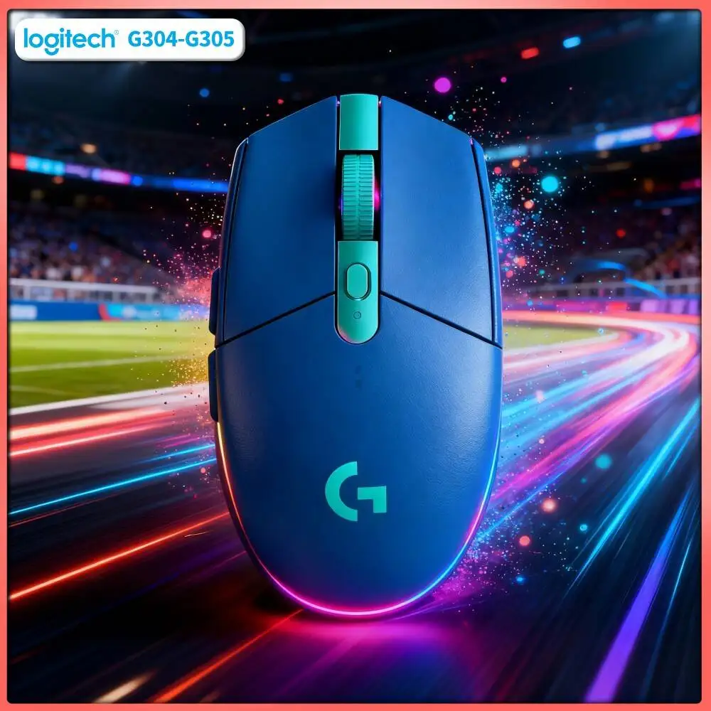 LIGHTSPEED Gaming Mouse Logitech G305, 12000 DPI HERO Sensor, 6 Programmable Buttons, 250hr Battery, 99g, PC Mac Compatible