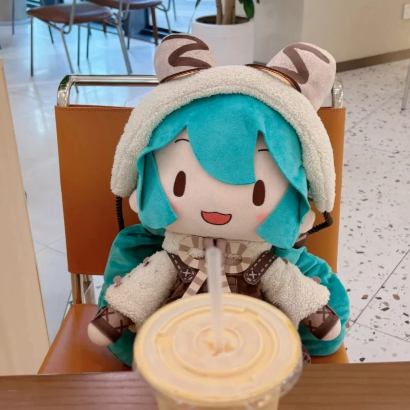 Oryginalna 45cm Pluszowa Lalka Sega Hatsune Miku Cukrowa Wata Gorąca Czekolada Fufu Ll Zabawka Wypchana Dla Fanów Anime Kawaii Prezent