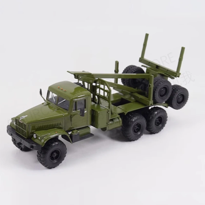 Diecast Alloy 1:43 Scale Kras Wood Transport Vehicle KRAZ-255L1 Forest Guardian JGRN054 Model Collection Toy Gift Souveni