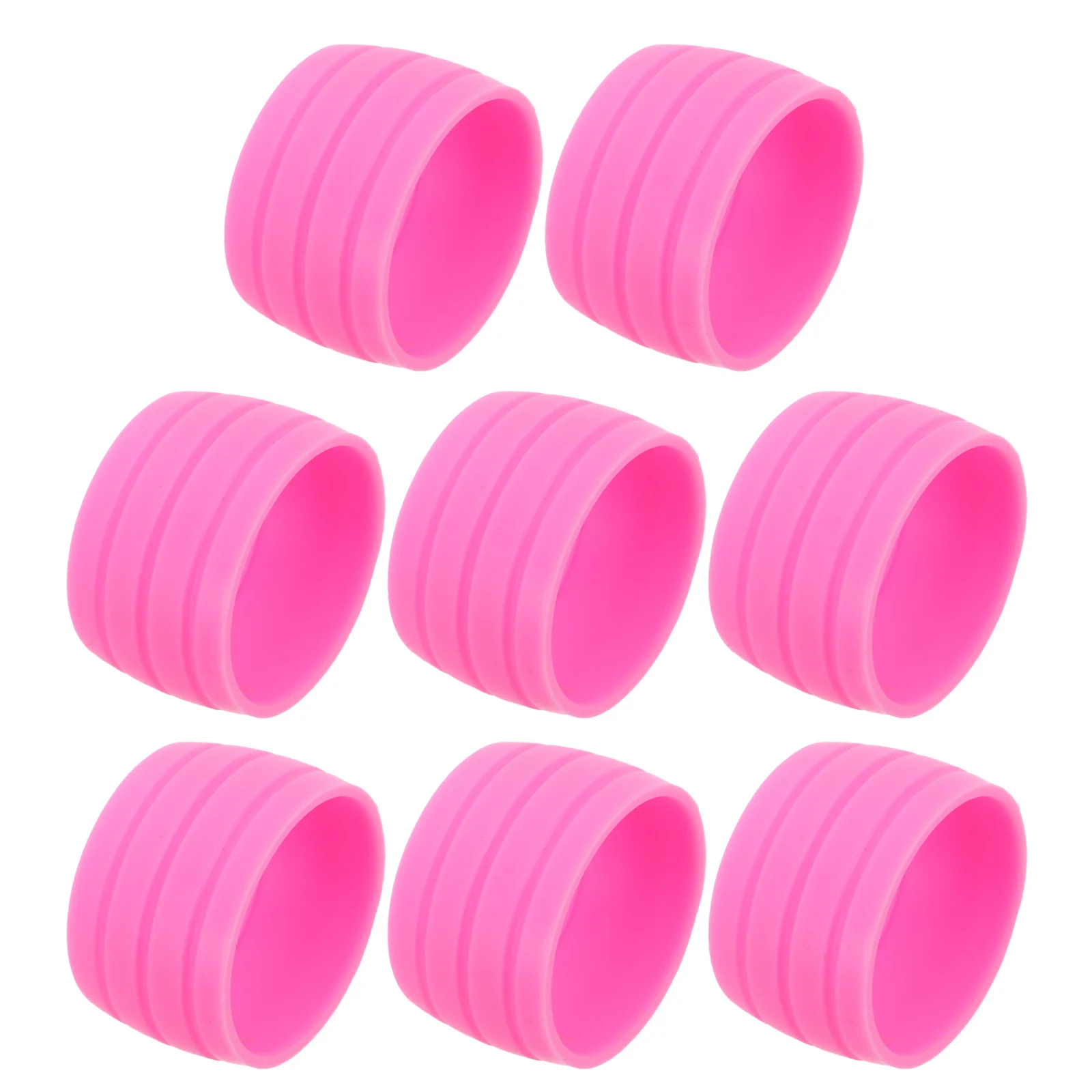 

8Pcs Soft Silicone Handlebar Wrap Sleeves Non- Retainer Rings for Bicycle Grip Enhancement Road Fixed Gear Mountain