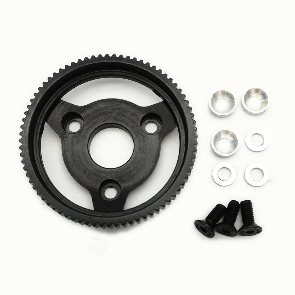 Hard Steel Spur Gear 76T 48P for Models with Torque Control Slipper Clutch for Traxxas Bandit Slash Rustler Stampede Telluride