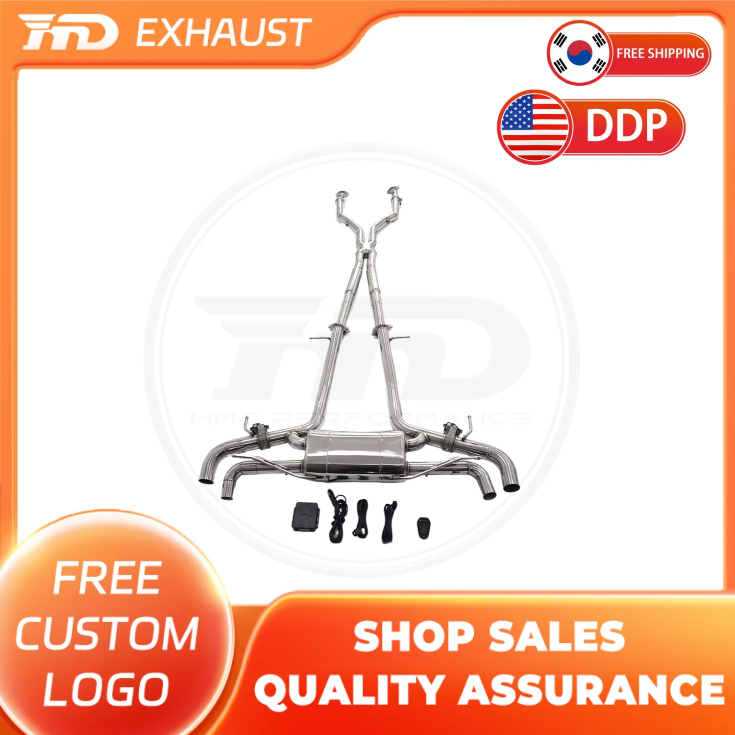 

HMD Hot sale Exhaust System Stainless Steel Performance Catback exhaust for Lexus LC500 V8 5.0L Muffler With Valve