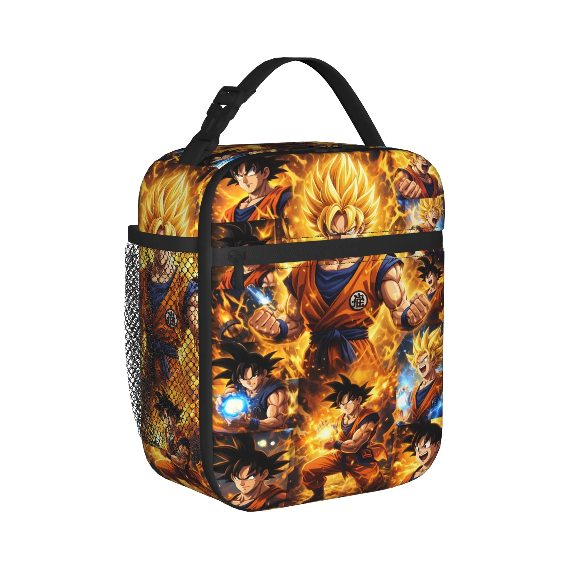 Dragons Ball Anime Song Goku Lunch Bag Funny Travel Lunch Box Print Portable Insulated Thermal Lunch Bags Back To School